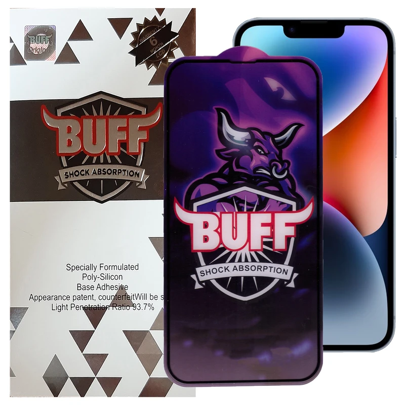 محصول نمونه تستی محافظ صفحه نمایش بوف مدل 5D Buffer-G مناسب برای گوشی موبایل اپل Iphone 14 Plus