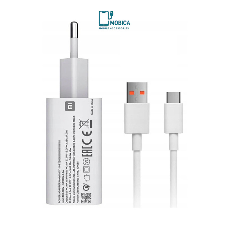 شارژر شیائومی مدل MDY-11-EZ توان 33 وات دو پین همراه کابل اصل